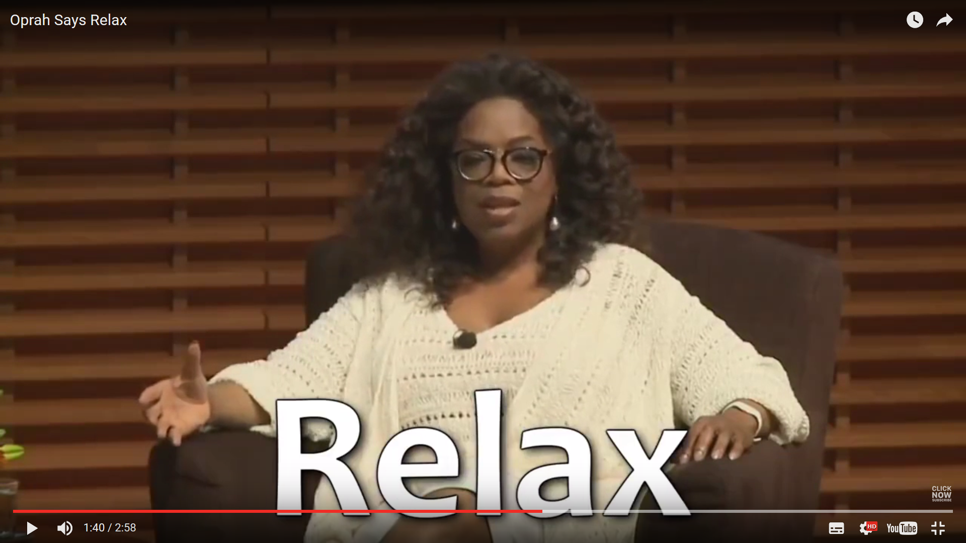 Oprah zegt: relax