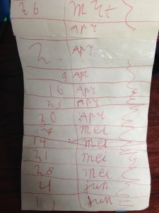 zakgeldkalender zakgeld vergeten tip