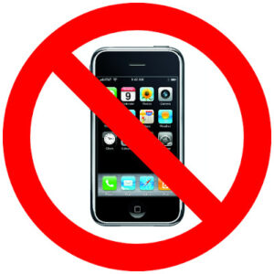 telefoons verboden
